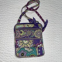 Vera Bradley Heather Hipster Flip Pocket Purple Floral Crossbody Bag - £27.76 GBP