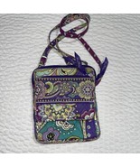 Vera Bradley Heather Hipster Flip Pocket Purple Floral Crossbody Bag - £27.26 GBP