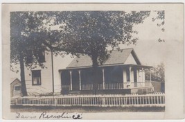 Monticello Wisconsin WI Real Photo Postcard 1907 RPPC Davis Residence Montpelier - £2.35 GBP