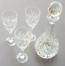 Godinger Dublin Crystal Wine Decanter Wine Glasses  - £34.16 GBP