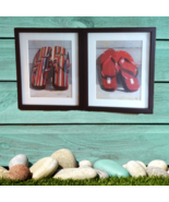 Craig Nelson Signed Flip Flop Pictures Beach House Nautical Decor Wall I... - £27.45 GBP