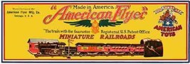 American Flyer Mfg. Co. Set Box Adhesive Label Miniature Railroads Trains - $9.98