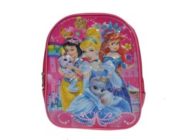 Princess Cartoon 3-D School Bag/ Backpack(Pink/Dark Pink) For Kids - £38.74 GBP
