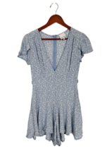 Skylar + Madison Skort Romper Blue Floral Women’s Size Small Short Sleeve - £19.18 GBP