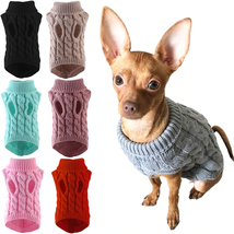 Pet Turtleneck Sweaters for Small to Medium Dogs and Cats - Winter Warmth for Ch - £7.70 GBP