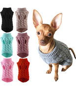 Pet Turtleneck Sweaters for Small to Medium Dogs and Cats - Winter Warmt... - £7.73 GBP