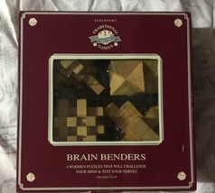 Debenhams Wooden Puzzles Debenhams Traditional Brain Benders 4 Aged 5 Pl... - $12.40