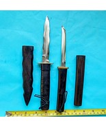 Set 2  souvenir handmade knife Tanto &amp; Kris style Kamagong scabbard blad... - €60,37 EUR