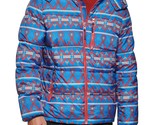 Club Room Men&#39;s Stretch Hooded Puffer Jacket Kings Patch Work Blue-XL - £31.89 GBP