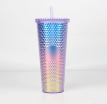 Starbucks Design 710ml Coffee Cup 24oz Tumbler With Straw Pink Water Bot... - £19.97 GBP