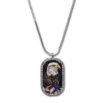 USA Eagle Flag Necklace - £7.91 GBP