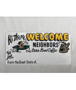 Vintage Embossed Molded Plastic Sign Welcome Neighbors, Fishing Approx. ... - $32.32 CAD