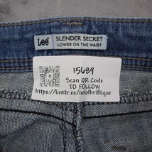 Lee Pants Womens 32 Blue Denim Slender Secret Lower on the Waist Pockets Jeans - £20.22 GBP