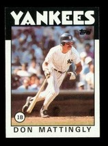 Vintage 1986 Topps Baseball Trading Card Don Mattingly #180 Yankees - £9.02 GBP
