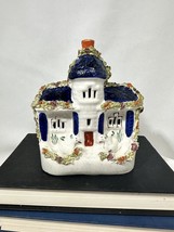 Antique Staffordshire Pearlware Flatback Mantle House With Swans And Fol... - $45.82