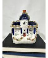 Antique Staffordshire Pearlware Flatback Mantle House With Swans And Fol... - $45.82