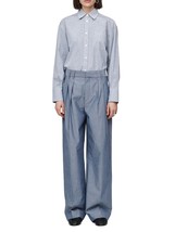 Maria Mcmanus double pleat front trouser in CHAMBRAY - £102.26 GBP