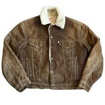 Vintage Levi’s Men’s Corduroy Sherpa Trucker Jacket Sz 44 Faded Brown Ma... - $136.85 CAD