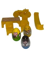 Vintage Hasbro 3 Weebles See-Saw Motorcycle Table &amp; Chairs Set - $48.00