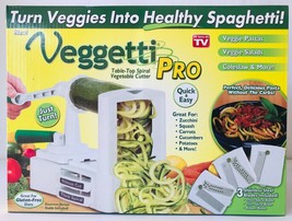 Veggetti Pro Tabletop Spiral Vegetable Cutter Stainless Steel Blade Veggie Pasta - £15.42 GBP