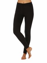 Cuddl Duds Women&#39;s Fleecewear Stretch Thermal Leggings, Black, Large - £23.97 GBP