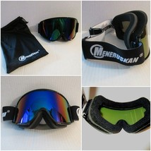 OTG Anti-Fog Ski Snow Goggles Multicolor Lens PC Black Frame Soft TPU Sn... - $25.00