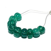 Green Onyx Carving Rondelle Bead Briolette Natural Loose Gemstone Making Jewelry - £6.61 GBP