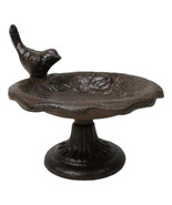 Cast Iron Rustic Whimsical Bird On Fountain Bird Feeder Bath Small Sculp... - $377.73 MXN