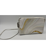 Sharif Vintage White &amp; Gold clutch purse 8.25x5.75x3 inch - $54.15
