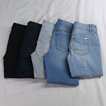 Lot 5 Chico&#39;s 00 / 2 Assorted Blue Black Stripe Stretch Denim Womens Jeans - £39.50 GBP