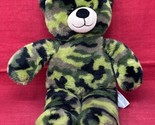 Build A Bear BAB Soft 17&quot; Plush Green Camo Camouflage Military Army Stuf... - $12.82