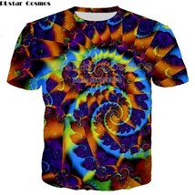 PL Cosmos t shirt men woman 3d printed colorful Trippy summer top fashion clothe - £66.57 GBP