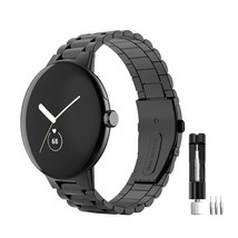 Compatible For Google Pixel Watch Band Adjustable Metal Stainless Steel ... - £15.73 GBP