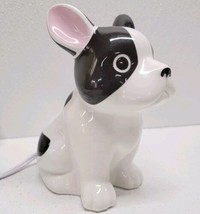 French Bulldog Boston Terrier Night Light Lamp Black &amp; White Ceramic 6.5... - $34.55