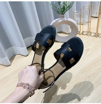 vallu 2021 summer new minimalist sandals leather  flat shoes beach outdoortemper - £64.54 GBP