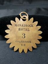 Ca. 1900 Monadnock Hotel Colebrook New Hampshire Brass Room Key Fob, Sta... - $280.29 CAD