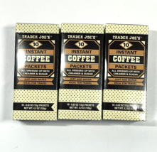 3x Trader Joe&#39;s Instant Coffee Packets with Creamer and Sugar 10/2024 - £14.02 GBP