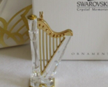 Harp Instrument Ornament Swarovski Crystal CHRISTMAS MEMORIES # 235907 A... - £48.45 GBP