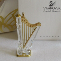 Harp Instrument Ornament Swarovski Crystal CHRISTMAS MEMORIES # 235907 A... - $61.75