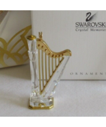 Harp Instrument Ornament Swarovski Crystal CHRISTMAS MEMORIES # 235907 A... - £51.14 GBP