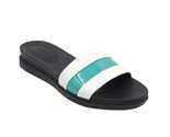 LOGO Lori Goldstein Women Slide Sandals Gwen Size US 8M White Birch Leather - $19.80
