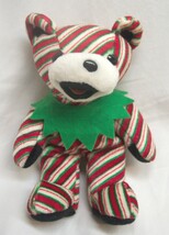 VINTAGE CANDYMAN Striped GRATEFUL DEAD BEAR 7&quot; Bean Bag Stuffed Animal 6... - $364.38 MXN