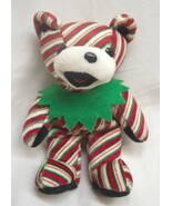 VINTAGE CANDYMAN Striped GRATEFUL DEAD BEAR 7&quot; Bean Bag Stuffed Animal 6... - $364.38 MXN