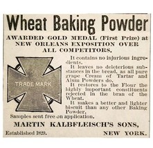 Kalbfleisch Wheat Powder 1885 Victorian Advertisement New Orleans Expo A... - $372.61 MXN