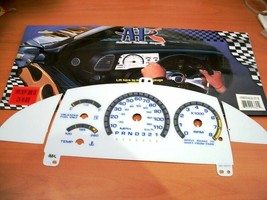Fits 1999 Chevy Cavalier Z24 RS Automatic AT White Face Glow Through Gauges Blue - £22.60 GBP