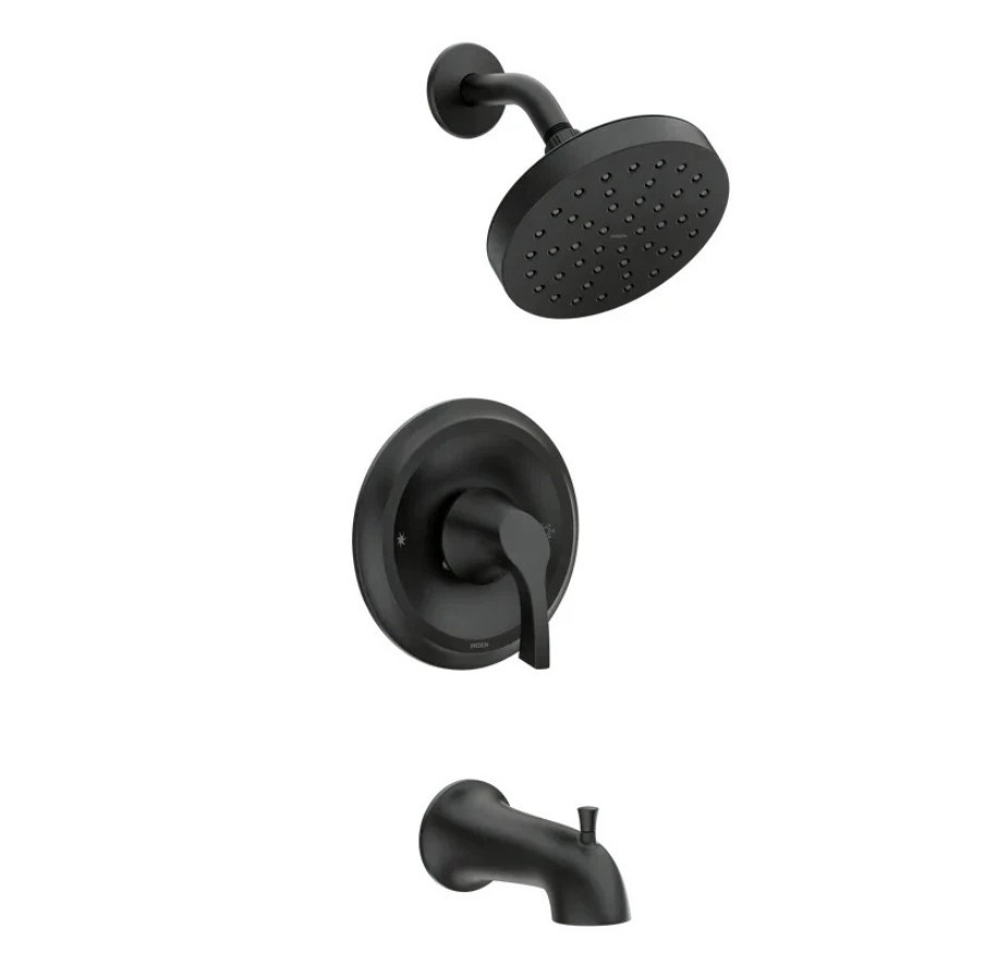 Moen 82466BL Korek Single-Handle Tub and Shower Faucet in Matte Black - $147.51