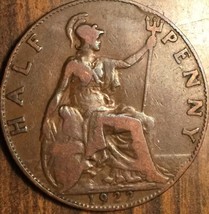 1922 Uk Gb Great Britain Half Penny Coin - £1.60 GBP