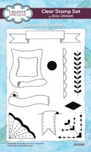 Creative Expressions Clear Stamp 4&quot;x6&quot; By Helen Colebrook-Beautiful Banners CEC1 - £23.51 GBP