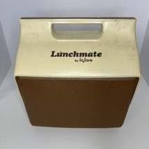 Vintage 1982 Lunchmate by Igloo Brown Lunch Box Cooler Lunchbox with Tray - $37.83