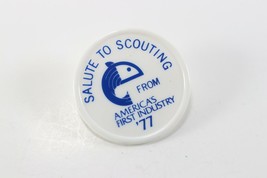 Vintage 1977 Salute to Scouting America&#39;s First Boy Scout BSA Neckerchie... - £9.09 GBP